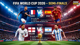 FIFA World Cup 2026 Semi-Finals Confirmed: France Face Spain as England Take on Argentina